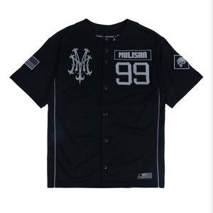 Metal Mulisha "99" Baseball Jersey Mens 2XL Black Embroidered FMX Motocross MMA